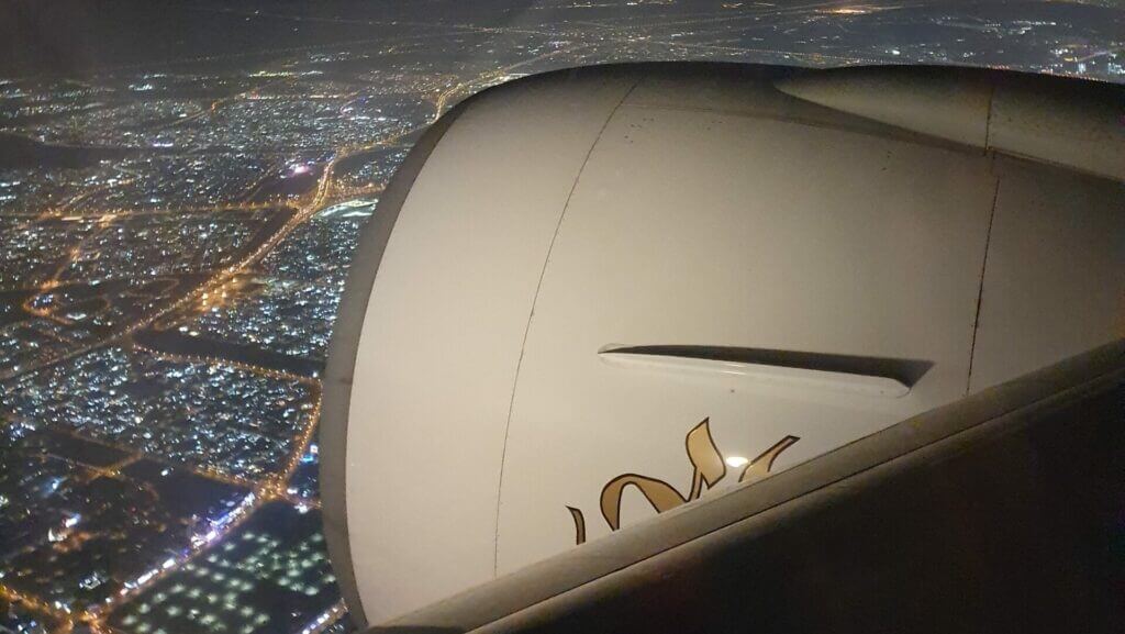 Anflug über Dubai